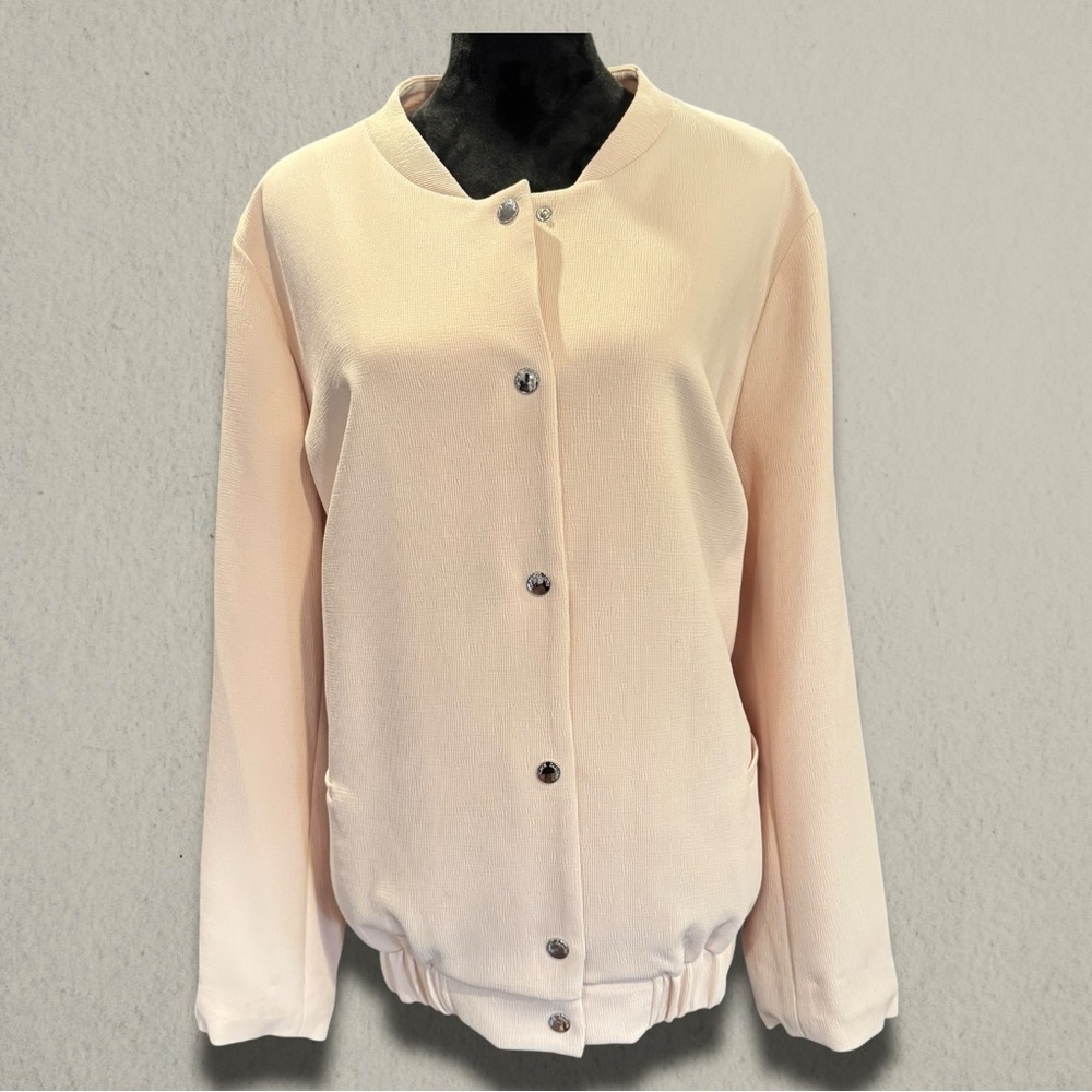 VINCE CAMUTO SNAP FRONT TEXTURED BOMBER JACKET 3X